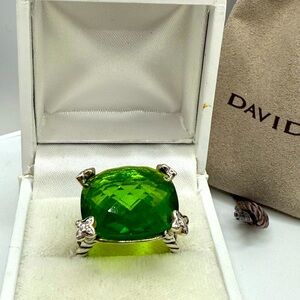 David Yurman Peridot Fab Statement Ring